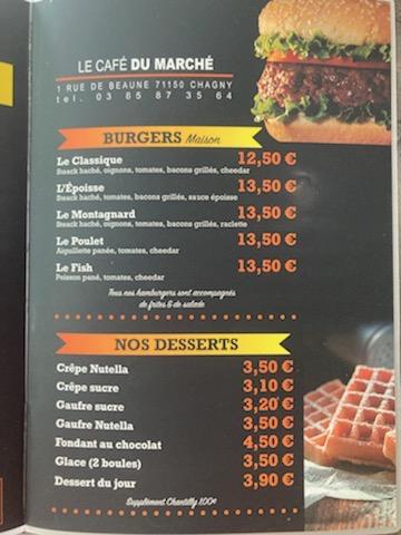 Café du marché | Bar & Restaurant Chagny - Menu Image 3